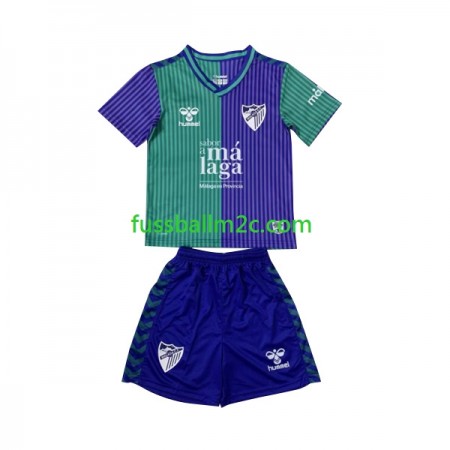 Fußballtrikots Malaga CF Kinder Auswärts Trikotsatz 2023-2024
